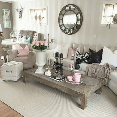 Décoration romantique salon