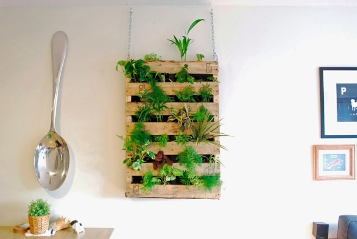 Decoration murale avec plantes
