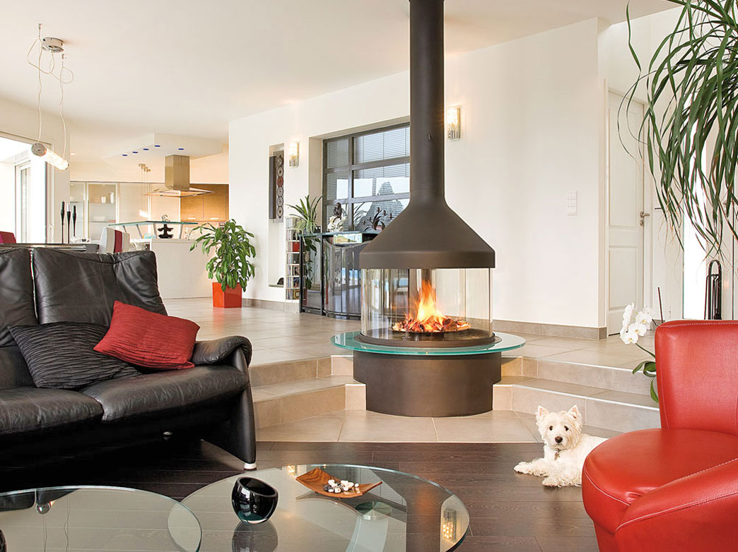 Decoration interieur salon cheminee