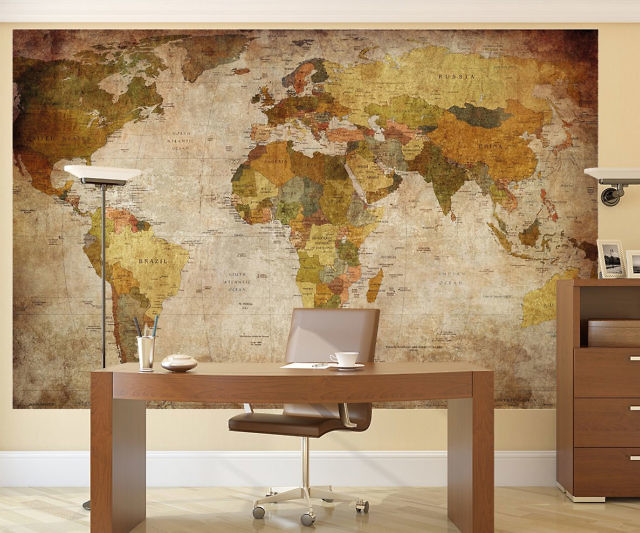 Mappemonde decoration murale
