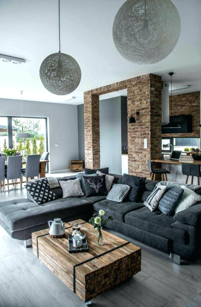 Decoration industrielle salon