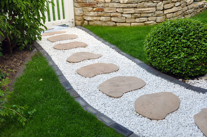 Decoration jardin gravier
