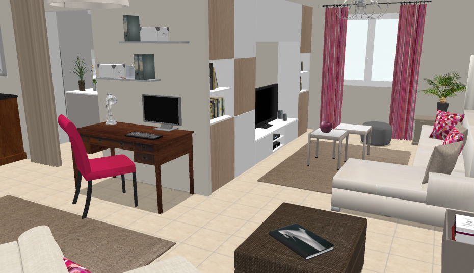 Decoration salon rectangle
