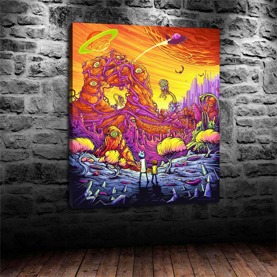 Decoration murale rick et morty
