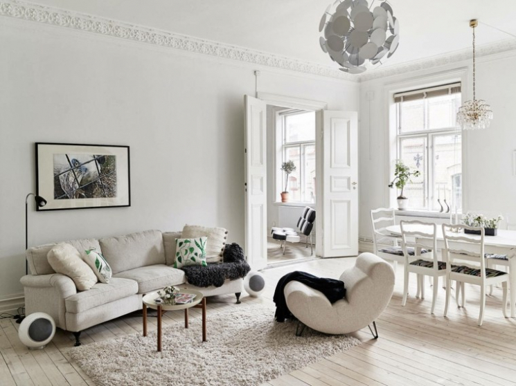 Idée décoration salon scandinave