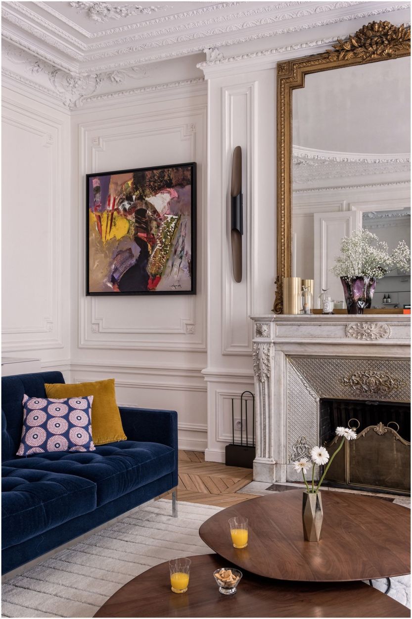 Decoration interieur salon cheminee