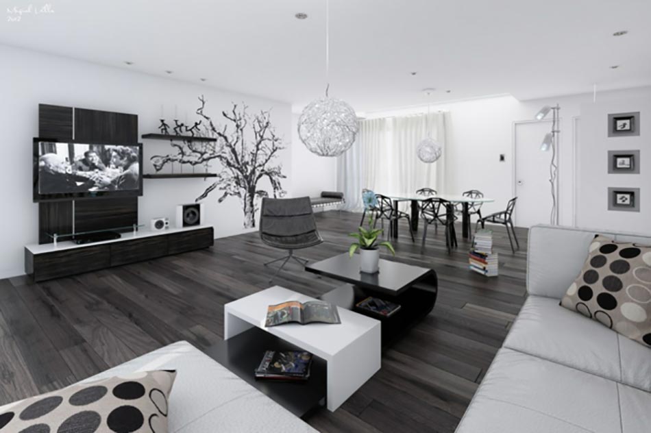Decoration interieur salon moderne
