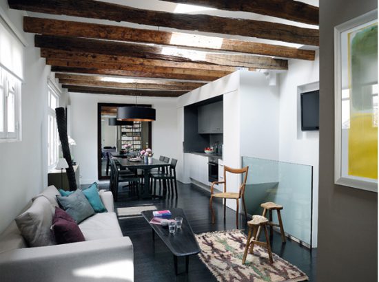 Salon en longueur decoration