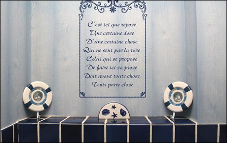 Decoration murale pour wc