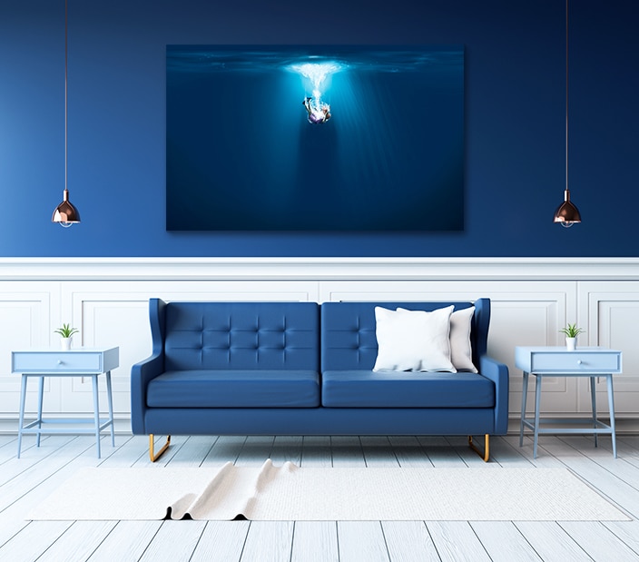 Decoration interieur bleu roi