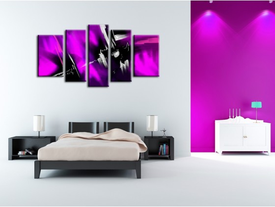 Decoration murale violet