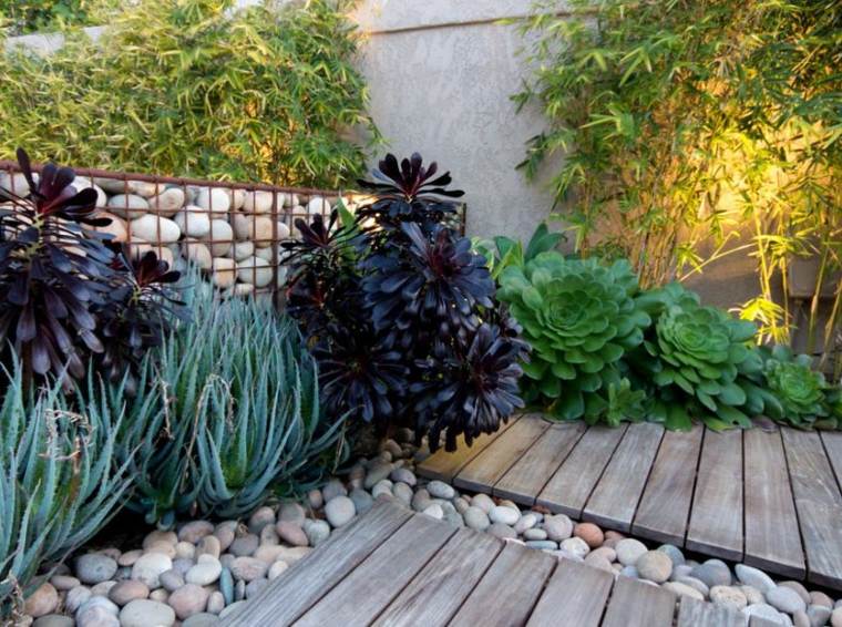 Decoration jardin avec gabion