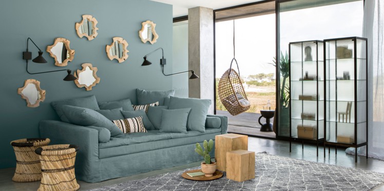 Decoration salon ton gris