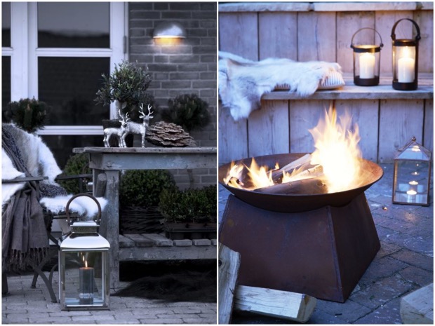 Decoration jardin en hiver