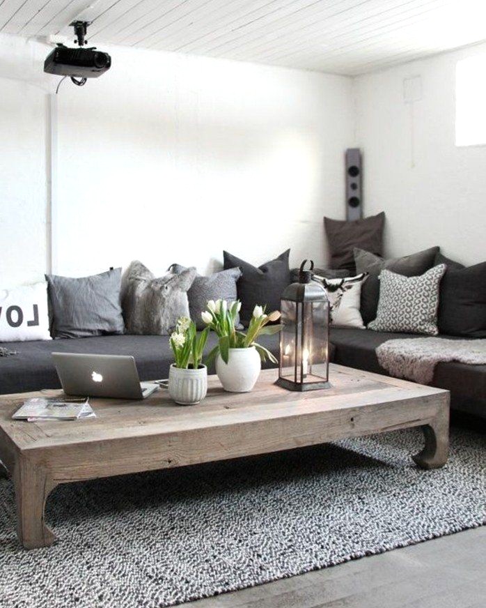 Décoration salon blanc et bois