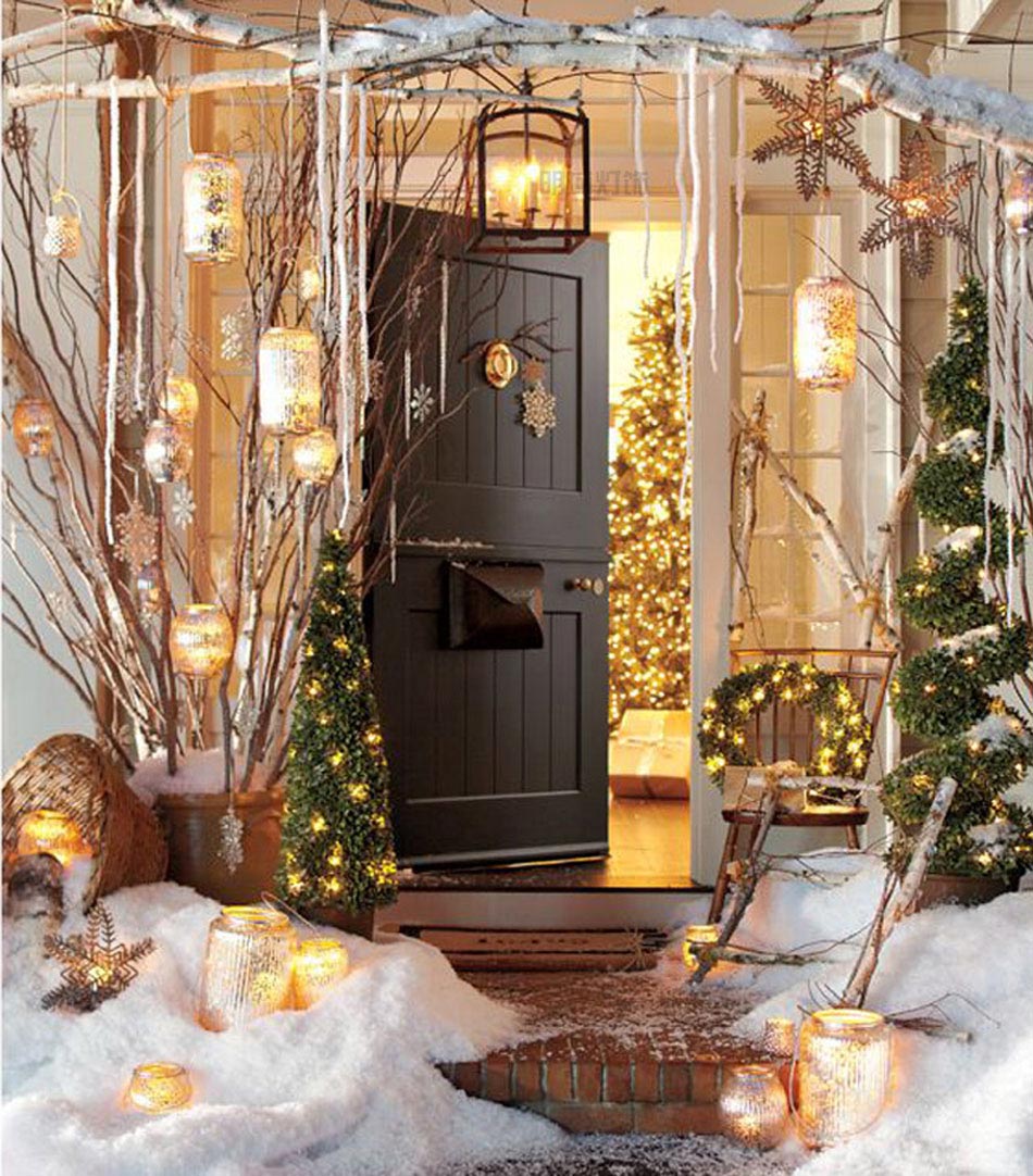 Decoration entrée maison noel