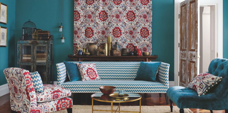 Decoration salon style boheme