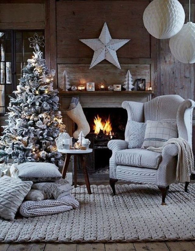Decoration maison noel blanc