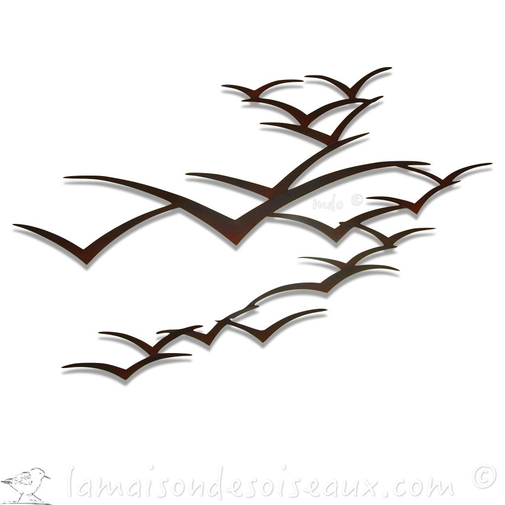Décoration murale oiseau métal