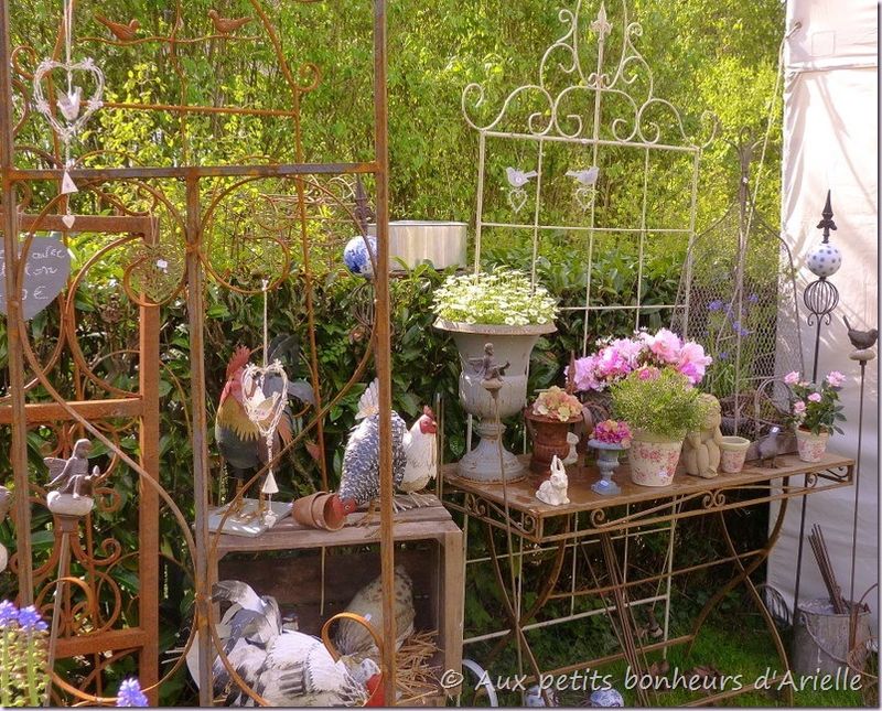 Piquet de jardin en métal, décoration pour nichoir, vintage Piquet de jardin en métal, décoration pour nichoir, vintage