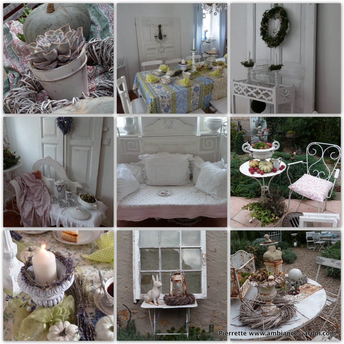 Decoration de jardin shabby chic