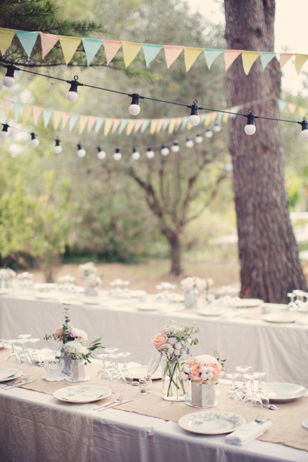 Decoration mariage theme jardin chic