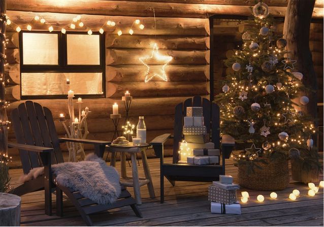 Décoration de noel dans le jardin