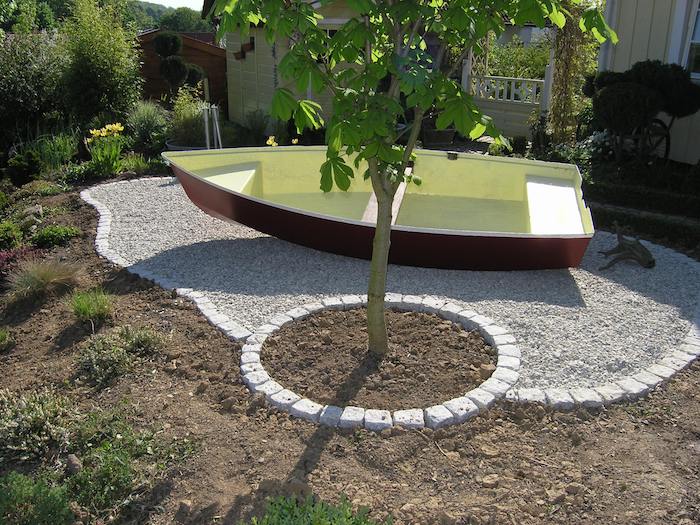 Decoration jardin avec cailloux blancs