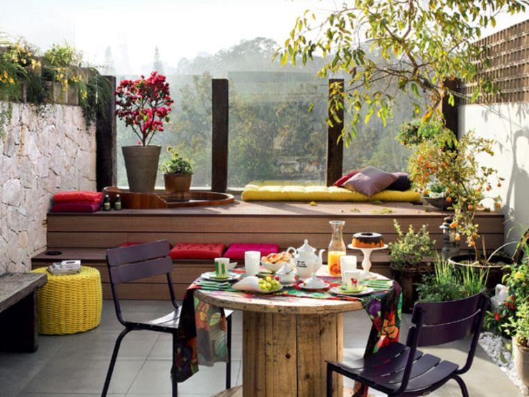 Decoration petite terrasse de jardin table