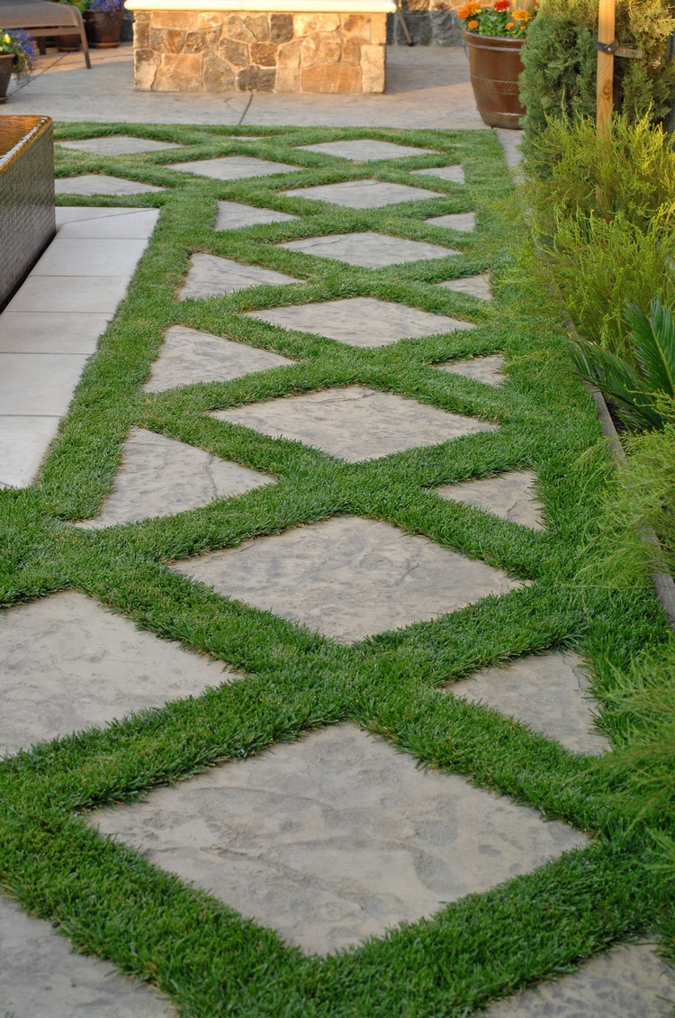Decoration jardin pave