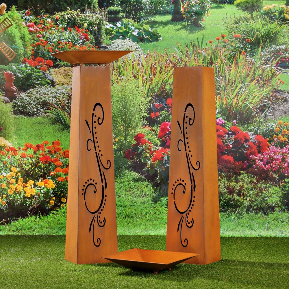 Décoration de jardin en métal rouillé belgique
