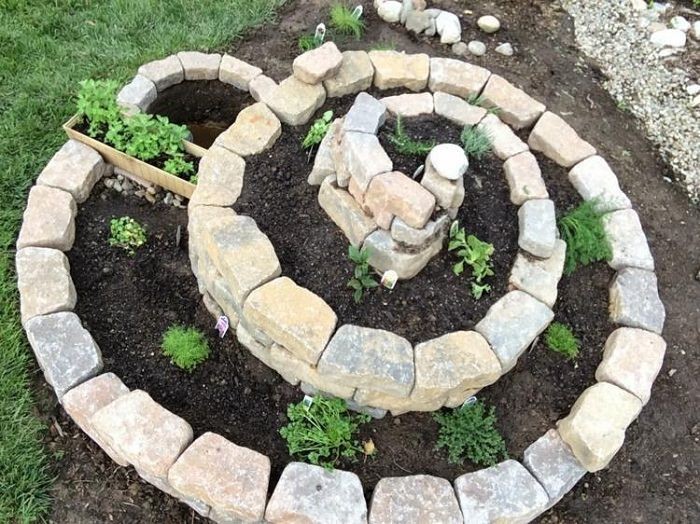 Decoration jardin spirale