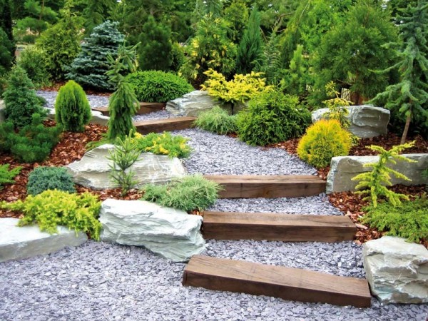 Décoration d'un jardin paysager