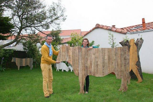 Vache pour decoration jardin