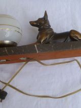 Lampe de chevet vintage chien