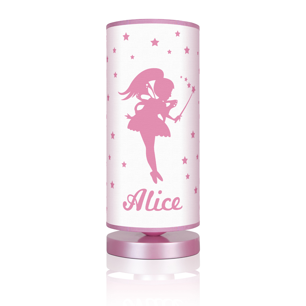 Lampe de chevet rose tactile