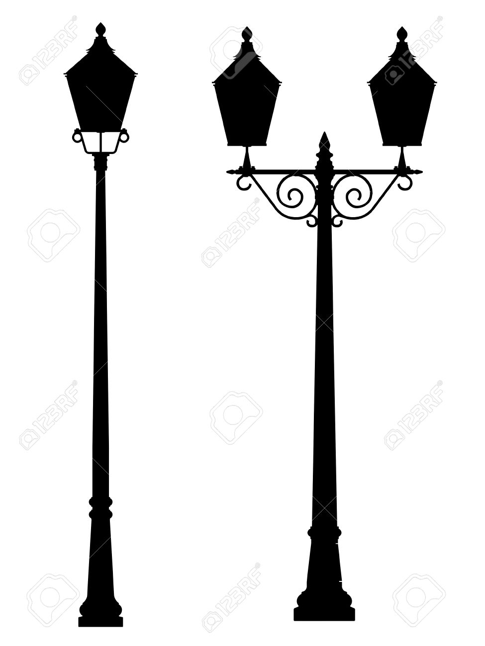 Lampadaire low poly
