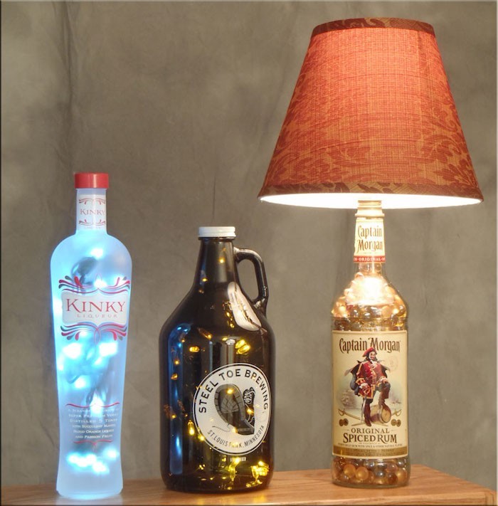 Lampe de chevet bouteille
