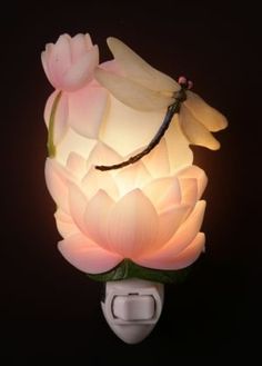 Lampe lotus de chevet lili pop art