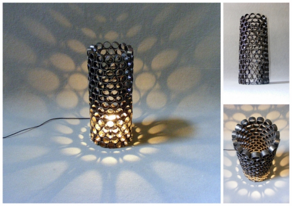Lampe recyclée design