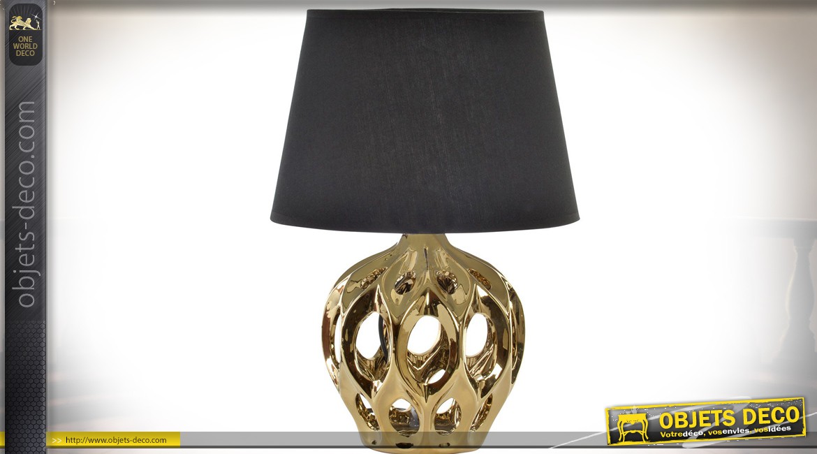 Lampe design or et noir