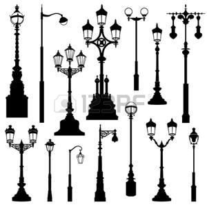 Dessin lampadaire ancien