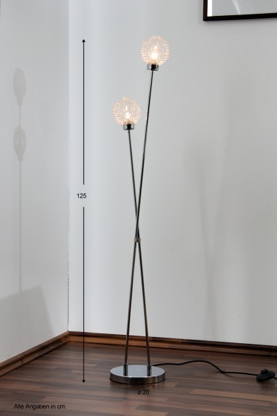 Lampadaire deux branches