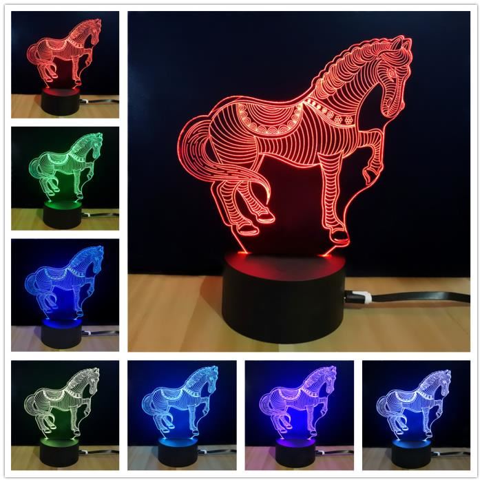 Lampe de chevet avec cheval