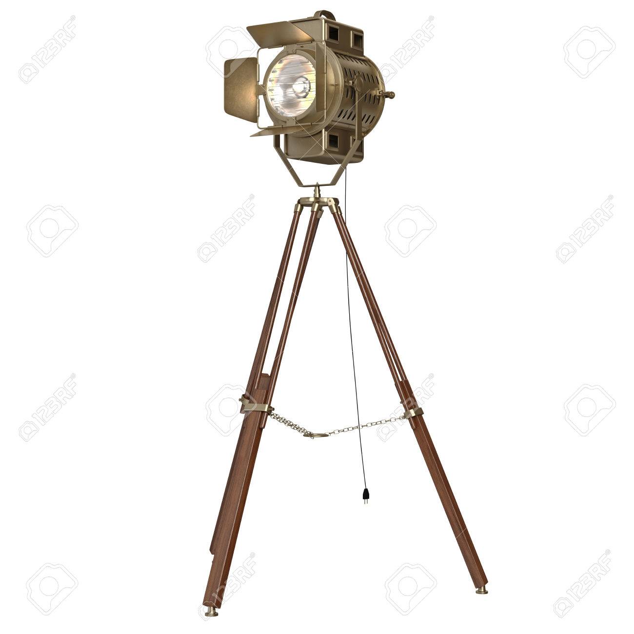 Lampadaire projecteur blanc