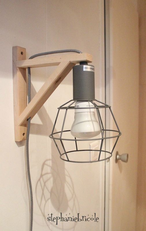 Lampe de chevet bois diy