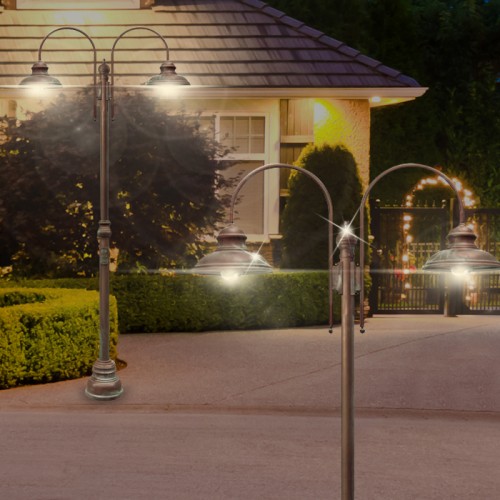 Lampadaire extérieur marron