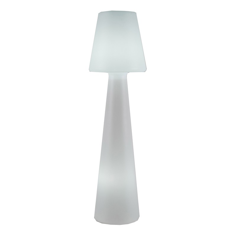 Lampadaire extérieur en polyéthylène blanc lola 200cm