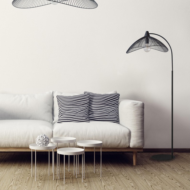 Lampadaire kastelli seynave 175 cm noir