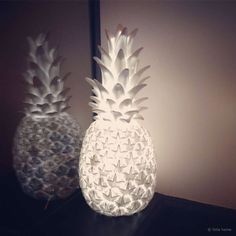 Lampe de chevet ananas rose